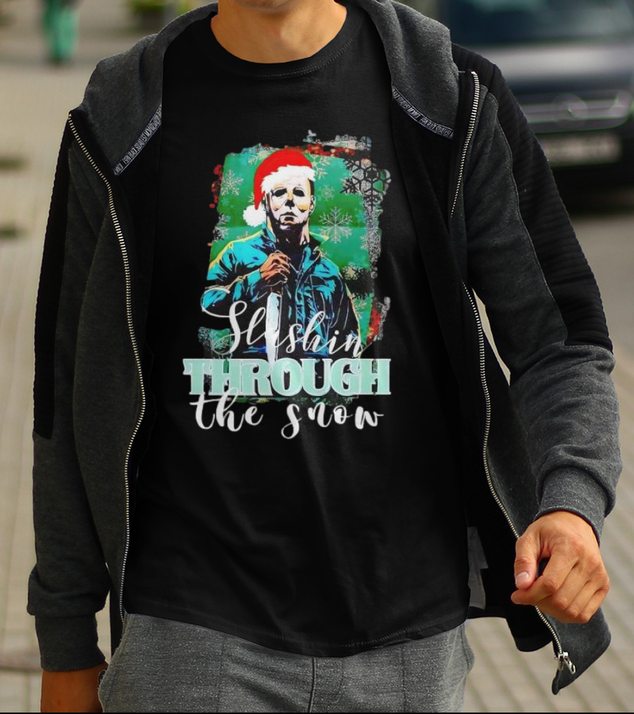 Michael Myers Slashin Through The Snow Christmas T-Shirt