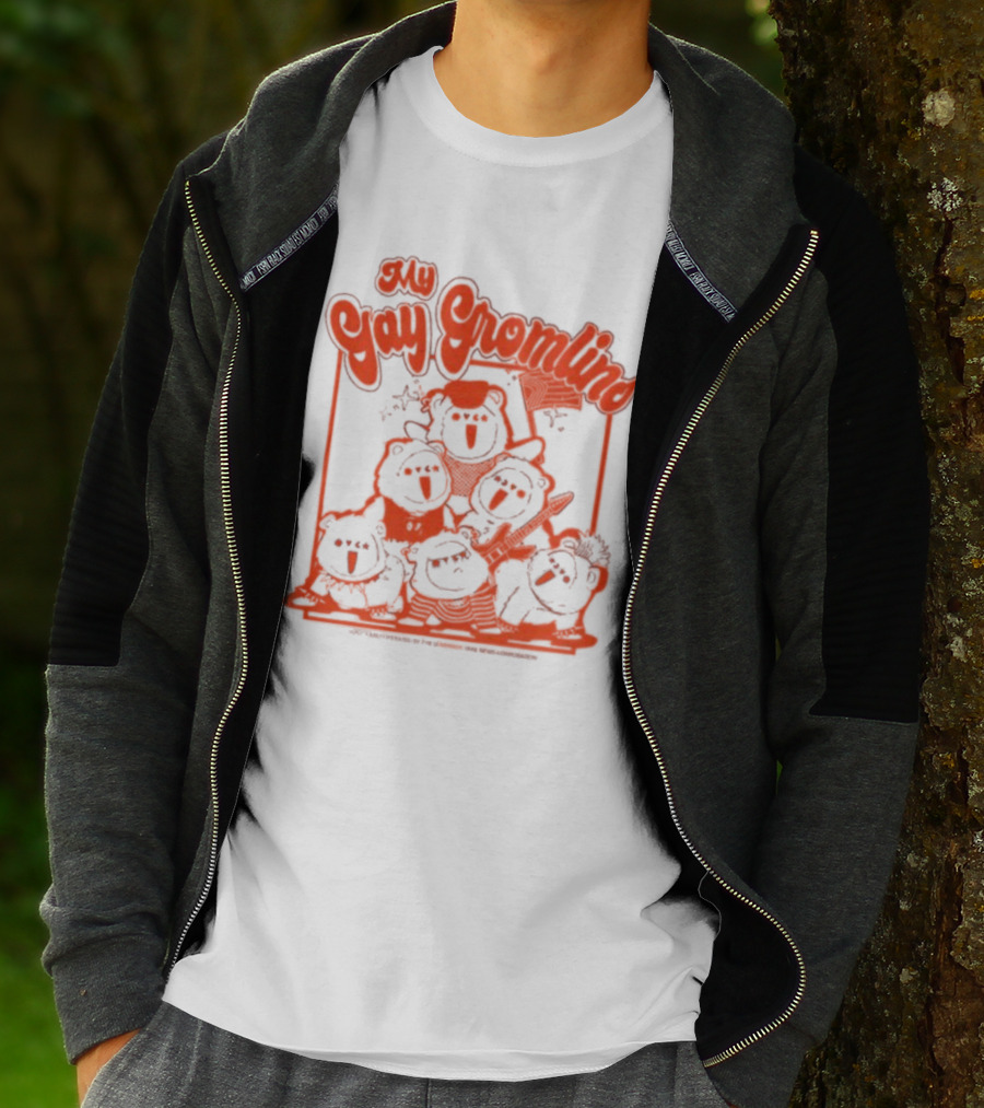 My Gay Gromlins Colorful Cartoon Creatures With Orange Outlines T-Shirt