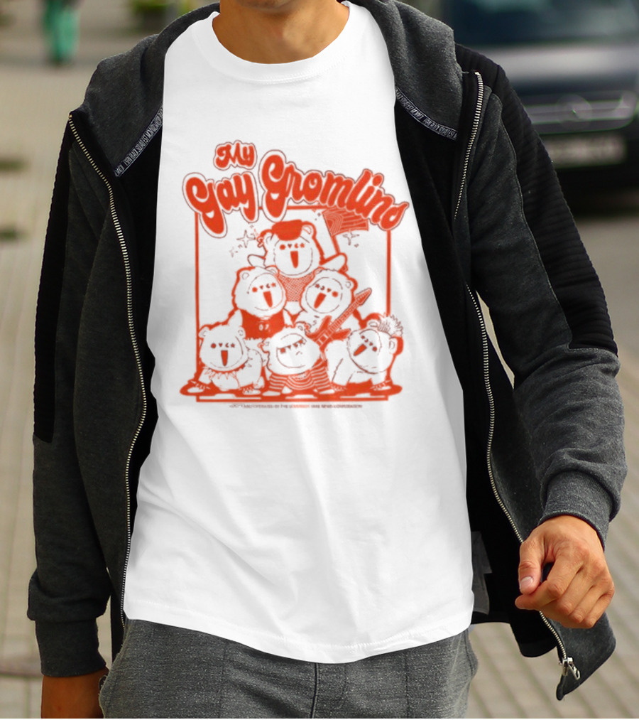 My Gay Gromlins Colorful Cartoon Creatures With Orange Outlines T-Shirt