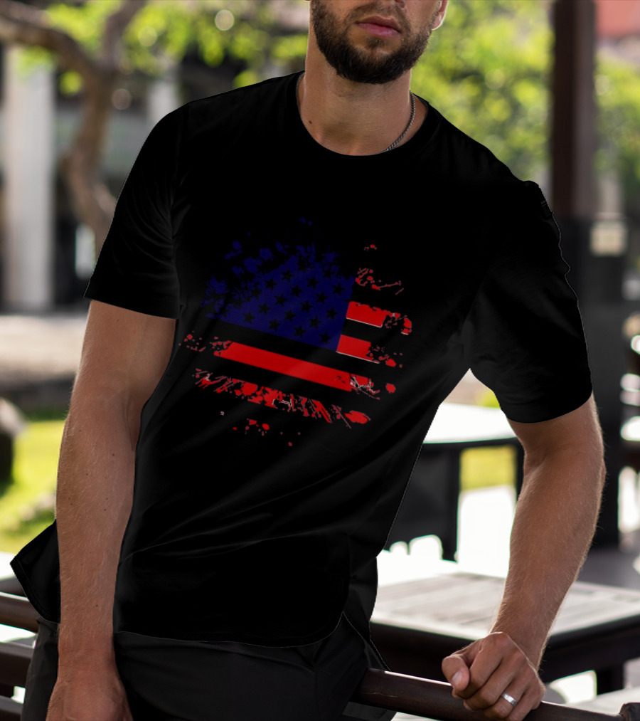 American Flag Grunge T-Shirt