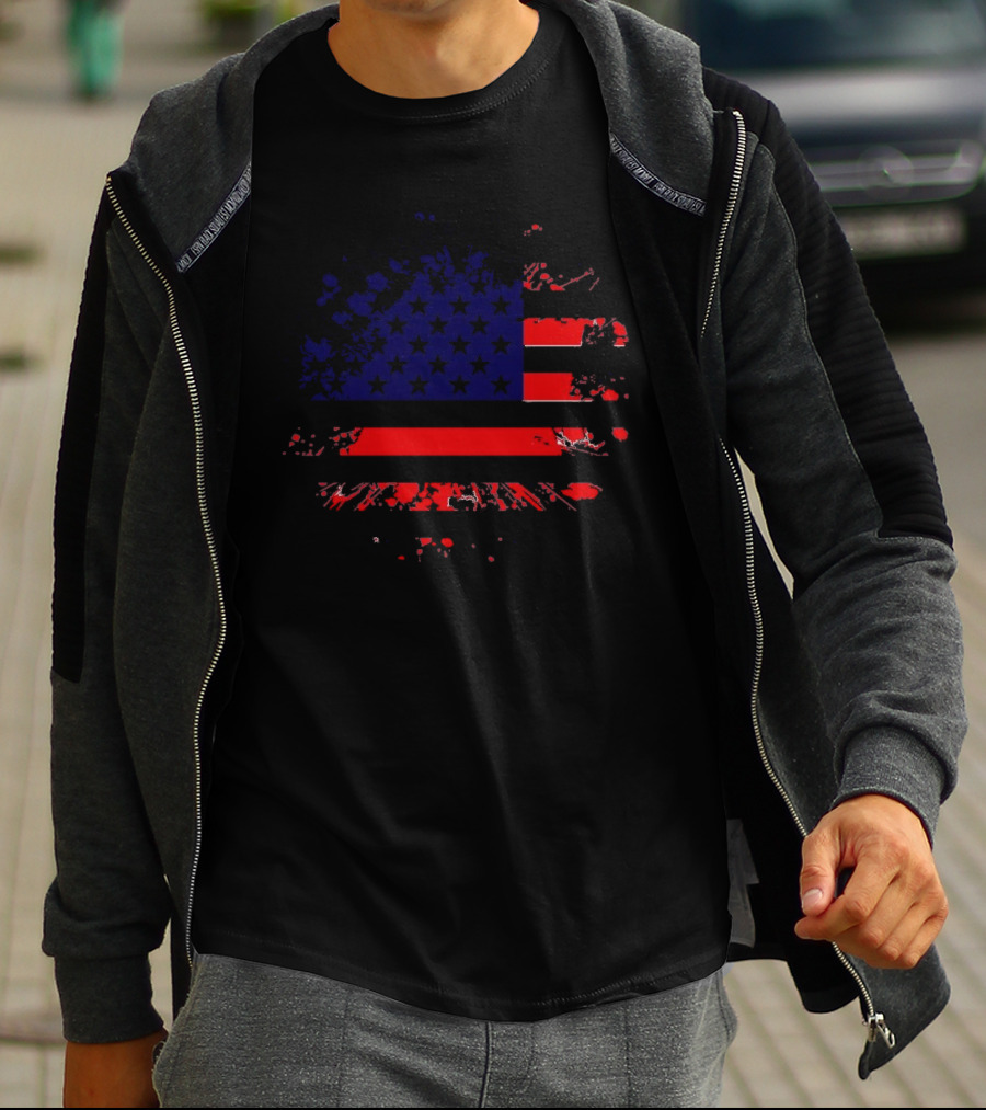 American Flag Grunge T-Shirt