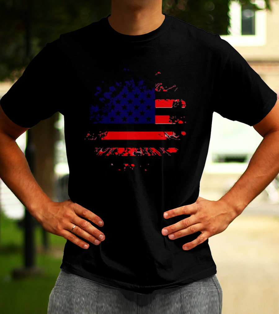 American Flag Grunge T-Shirt