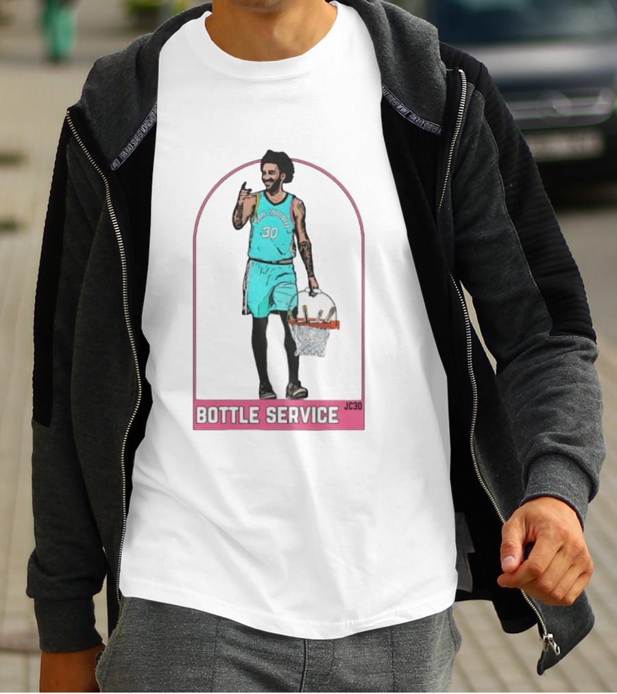 BOTTLE SERVICE JC30 Vintage Basketball Player Arch T-Shirt