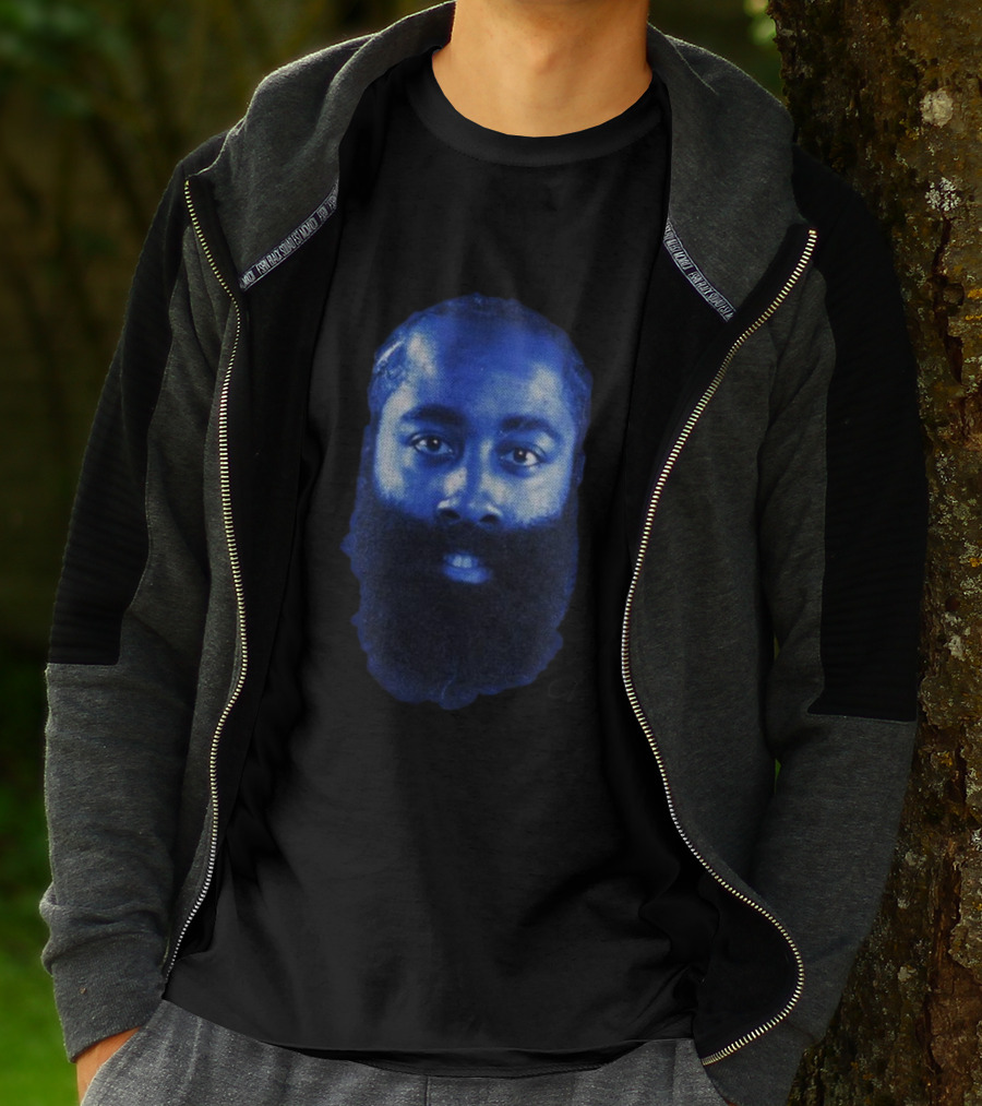 Harden Big Head Blue Halftone T-Shirt