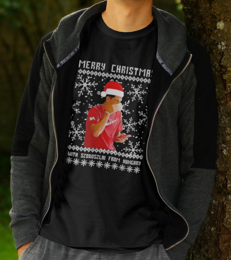 Merry Christmas With Szoboszlai From Hungary Ugly T-Shirt