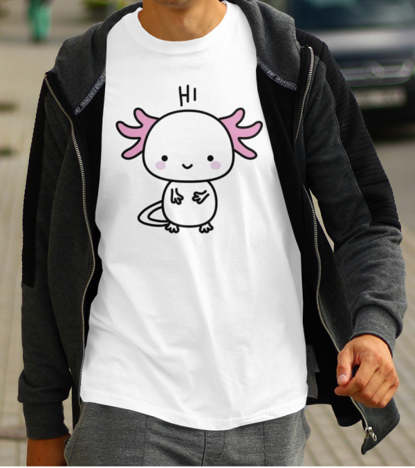 Axolotl Hi Meme Cute Character T-Shirt