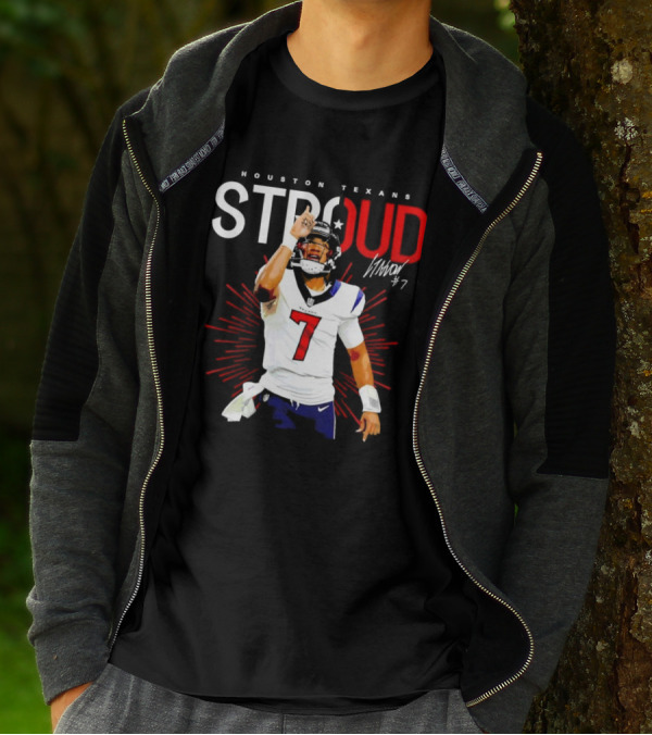 Houston Texans Cj Stroud #7 Signature Visionary Leader T-Shirt
