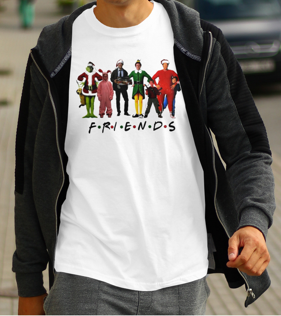 Friends Movie Character Holiday Mashup T-Shirt
