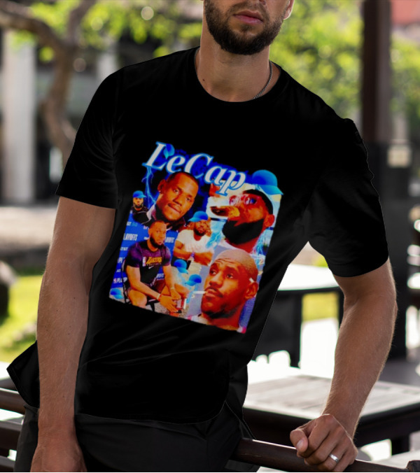 LeCap Lebron James Lakers Playoffs Meme Electricity Background T-Shirt