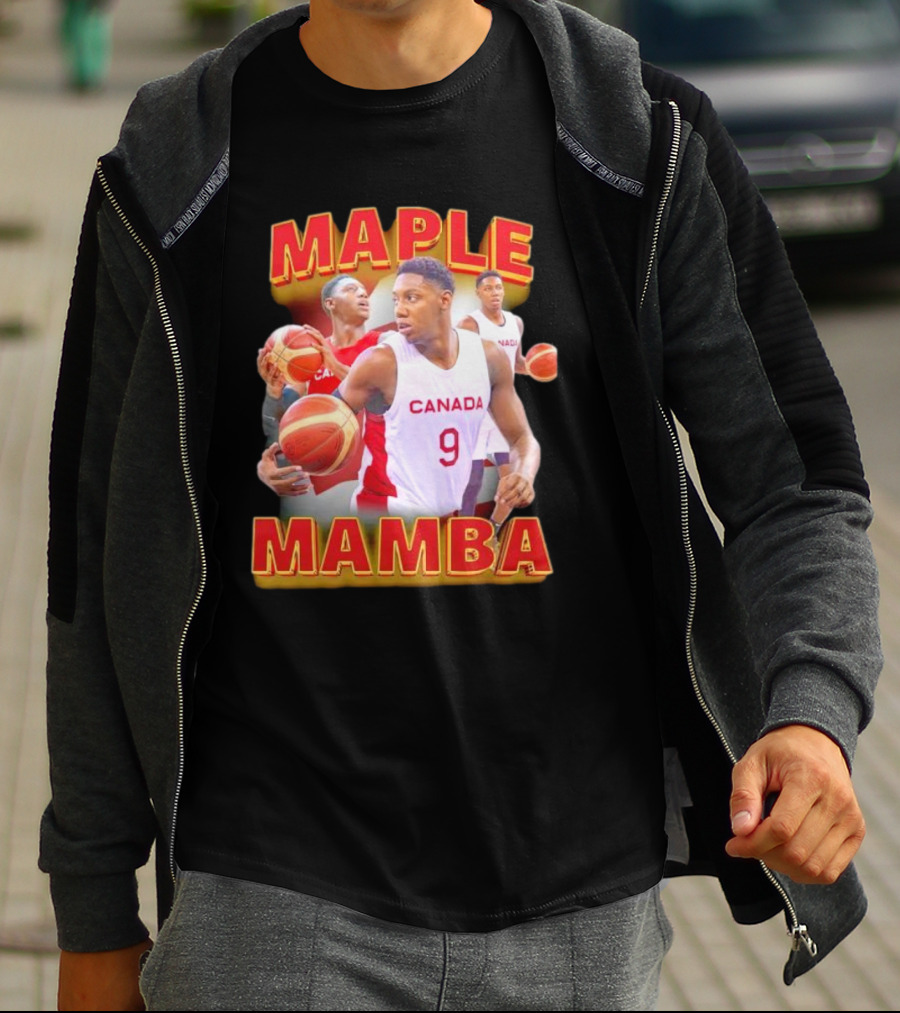 Maple Mamba Canada Basketball Player Number 9 T-Shirt