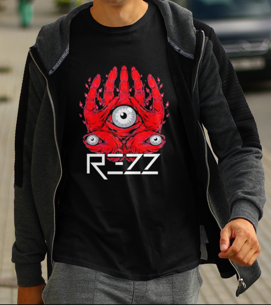 Rezz Men's Monster Inside With Red Hand And Eye T-Shirt