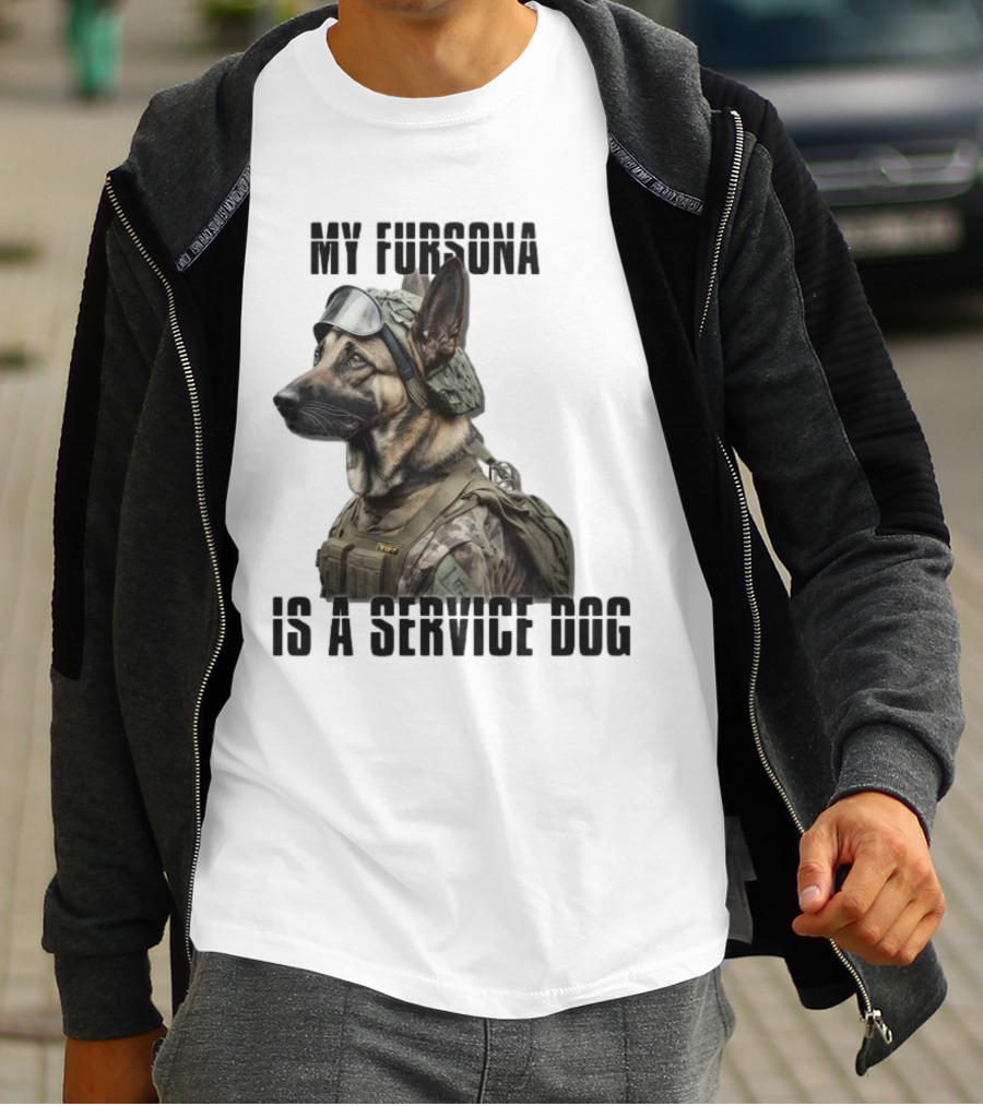 My Fursona Is A Service Dog In Tactical Gear T-Shirt