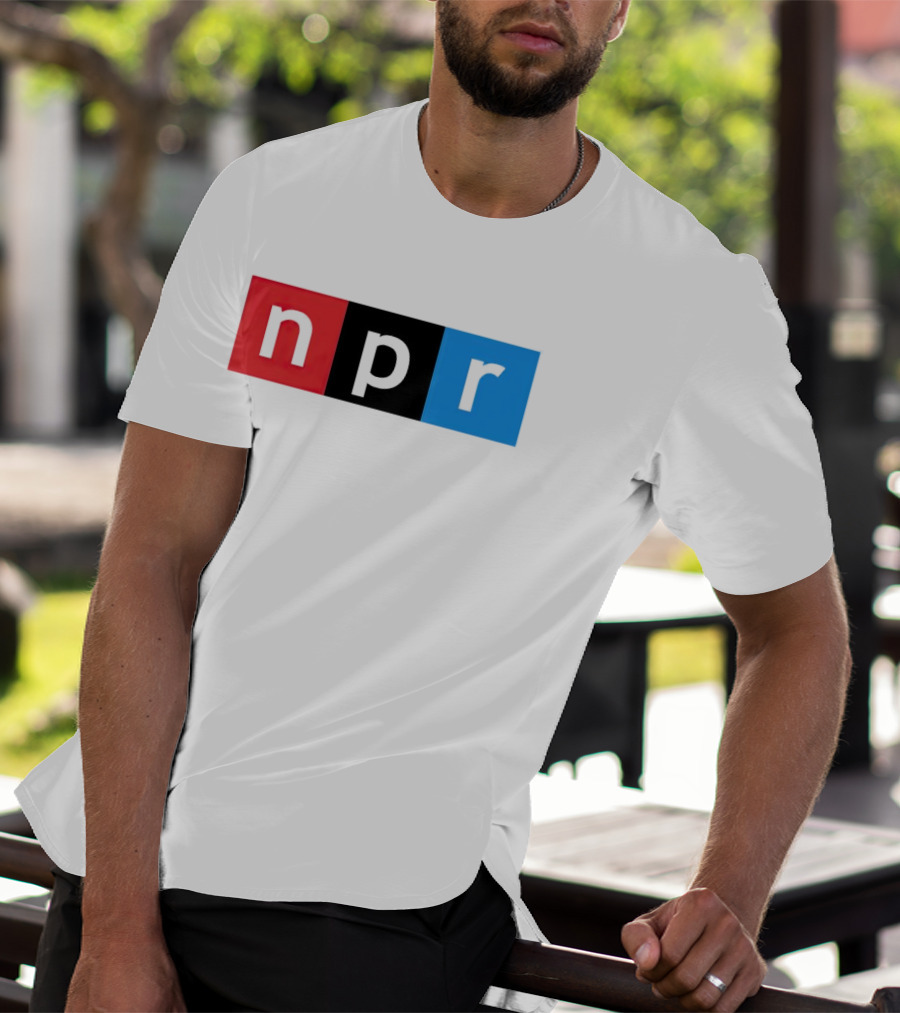 NPR Red Black Blue Iconic Logo Squares T-Shirt
