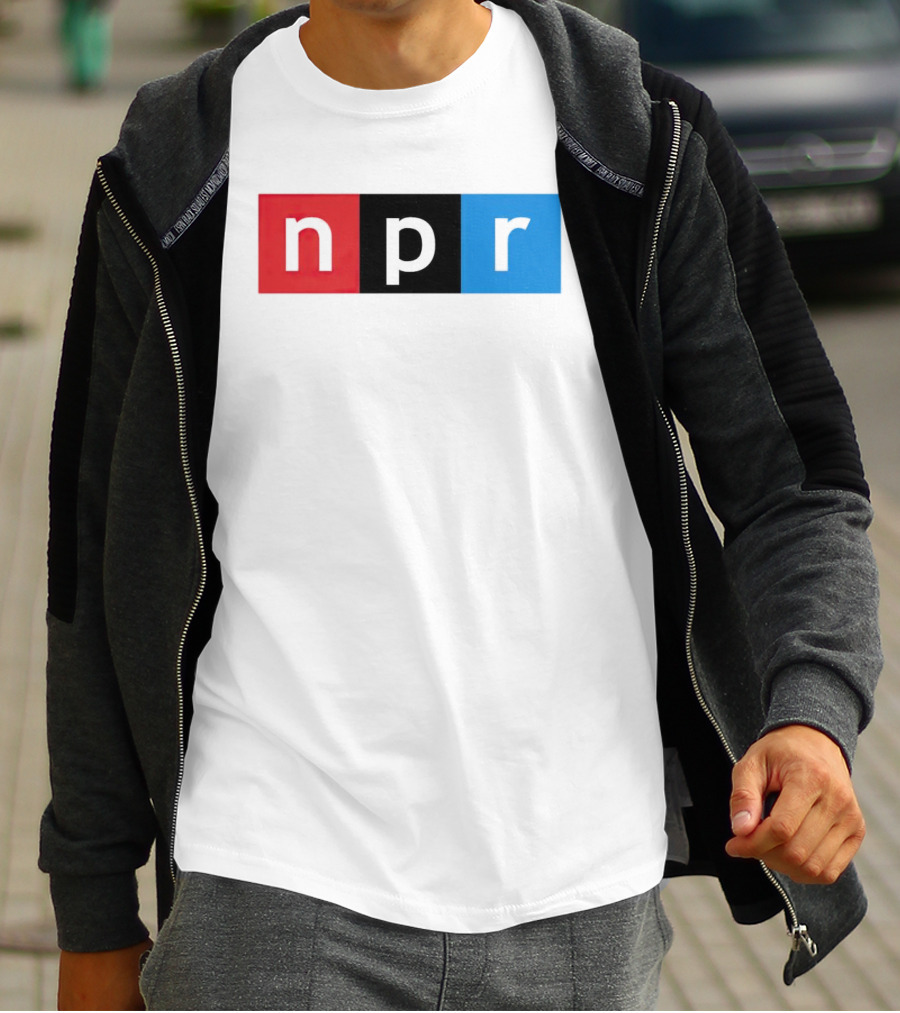 NPR Red Black Blue Iconic Logo Squares T-Shirt