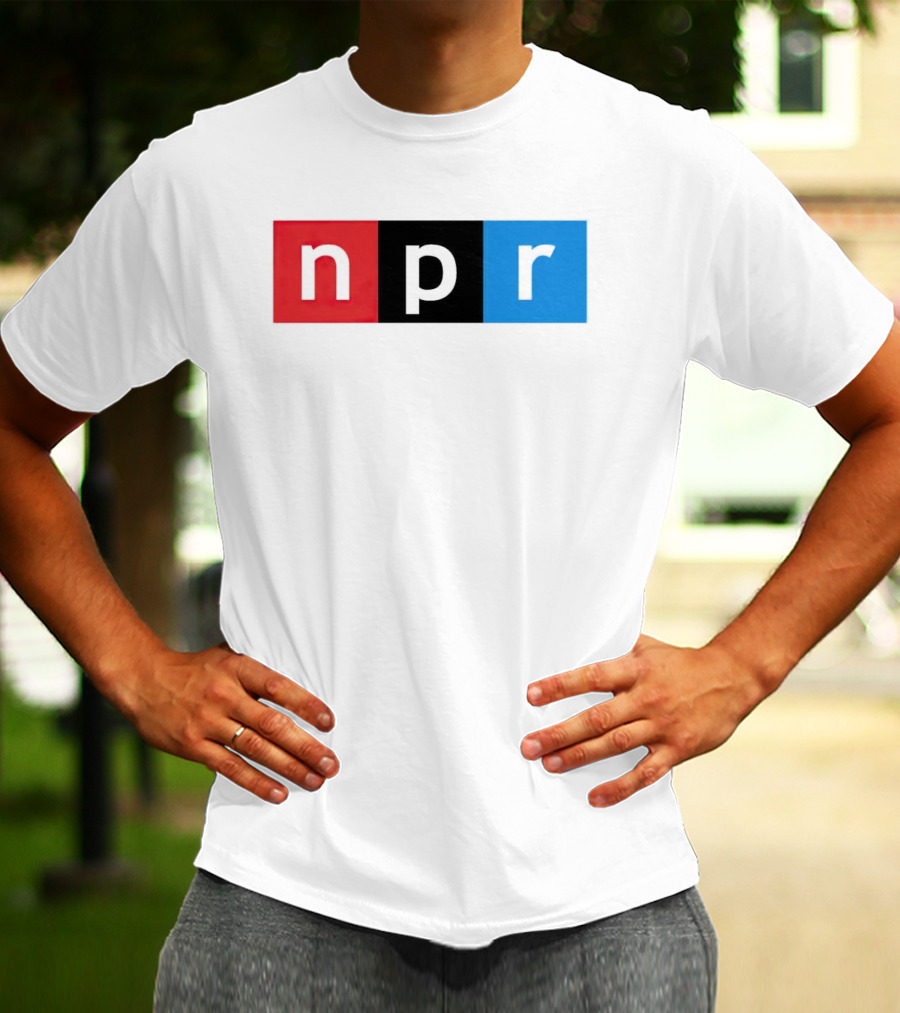 NPR Red Black Blue Iconic Logo Squares T-Shirt
