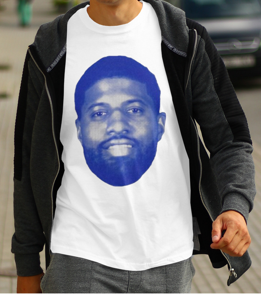 Paul George Blue Halftone Face T-Shirt