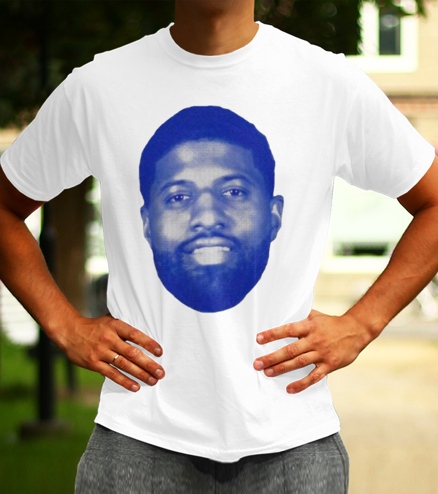 Paul George Blue Halftone Face T-Shirt