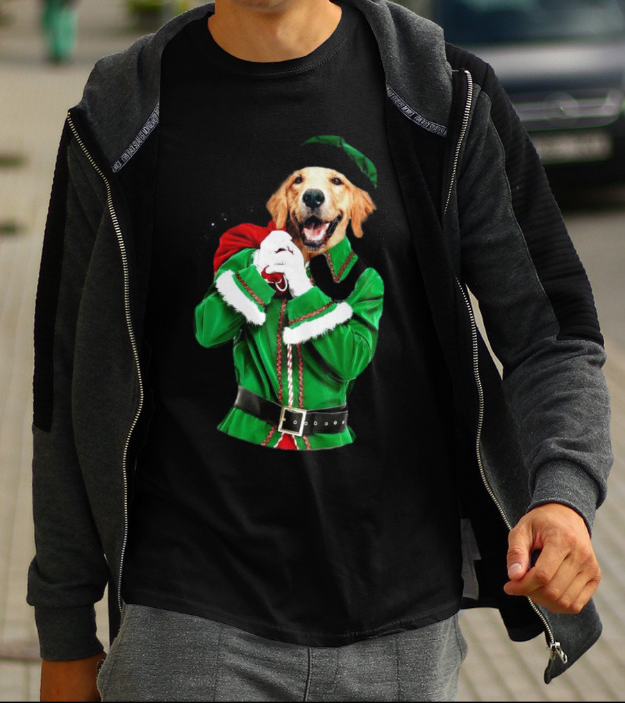 Charlie Personalized Santa Dog Christmas T-Shirt