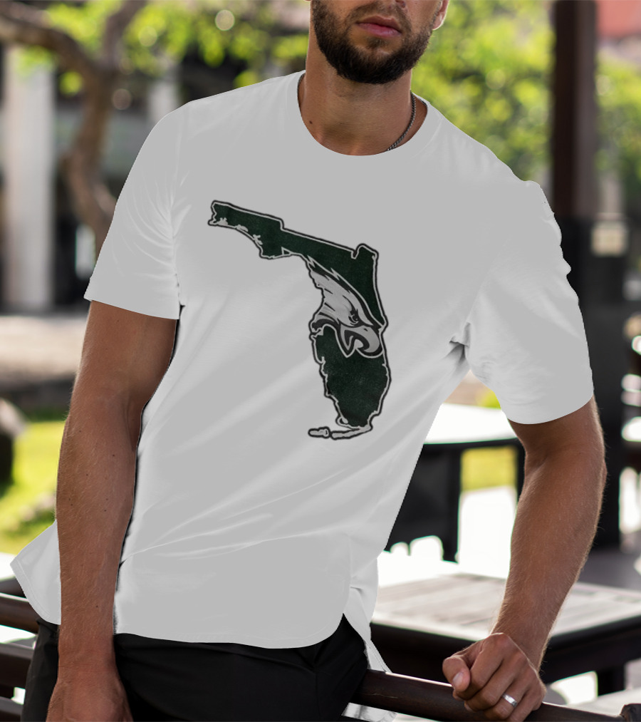 Philadelphia Eagles Florida Map Bleeds Green T-Shirt
