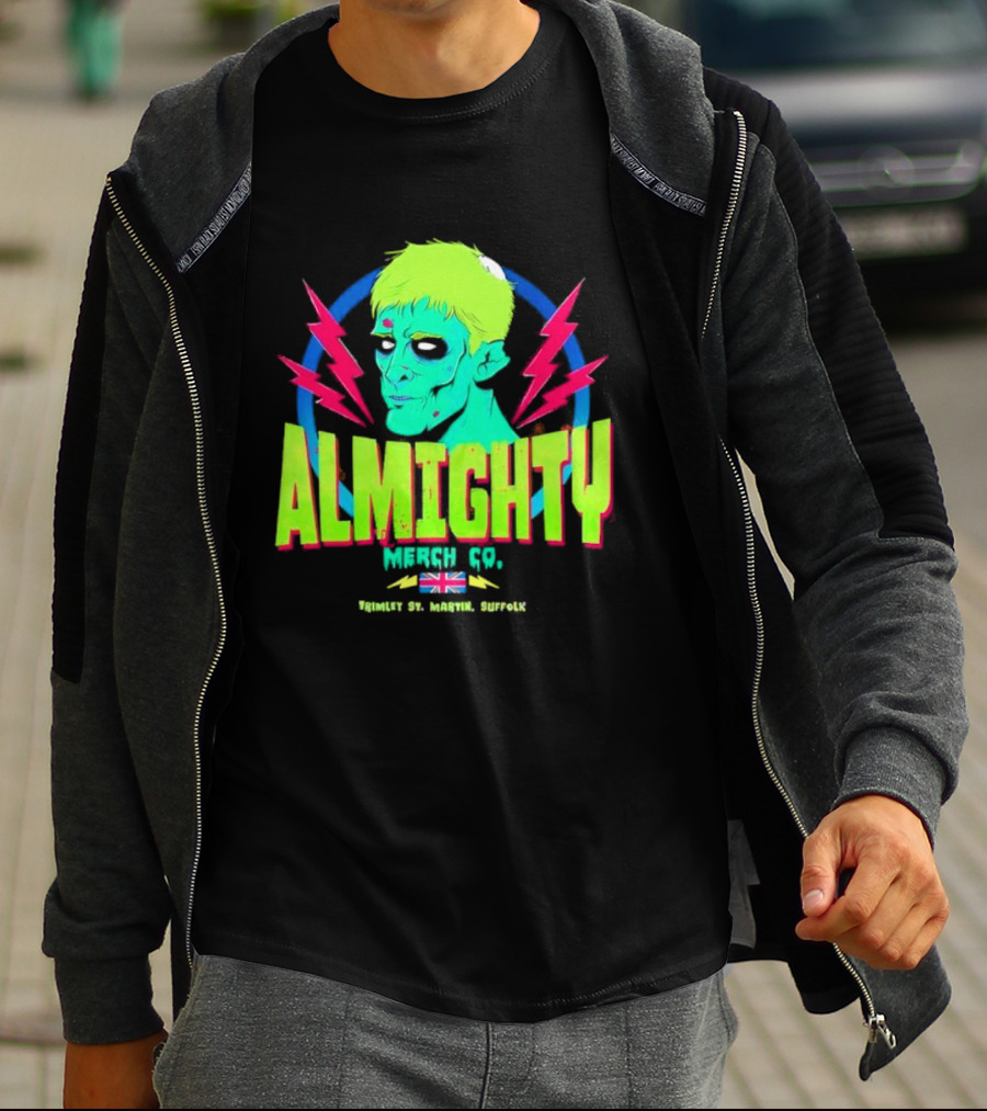 Almighty Merch Co. Frankenstein Illustration Trimley St. Martin Suffolk T-Shirt