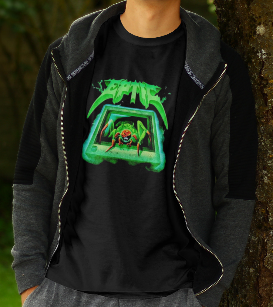Eptic Interweb Vintage Spider On Screen T-Shirt
