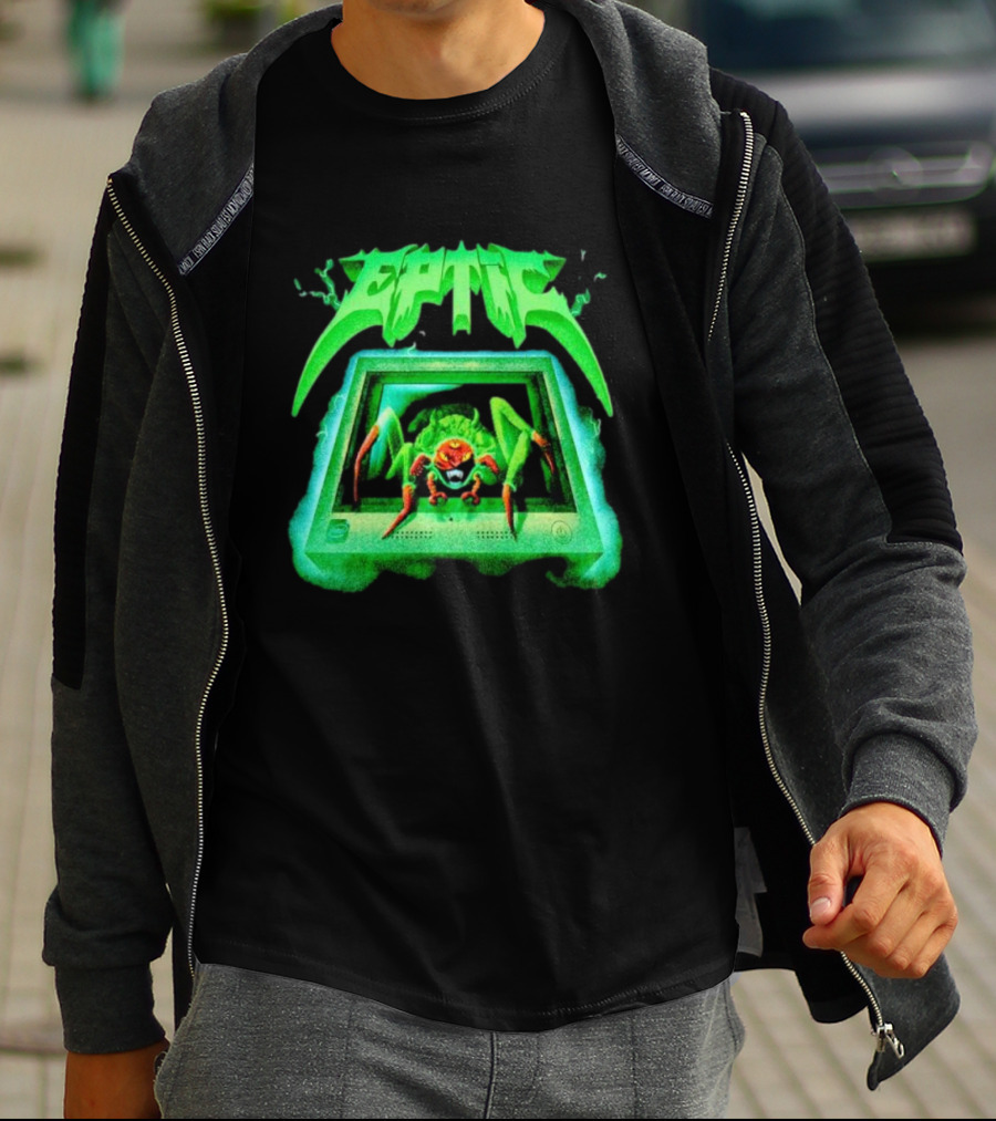 Eptic Interweb Vintage Spider On Screen T-Shirt