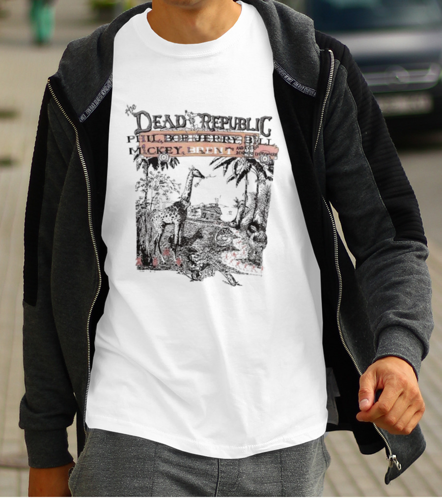 The Dead Republic Phil Bob Jerry Bill Mickey Brent Safari Scene T-Shirt