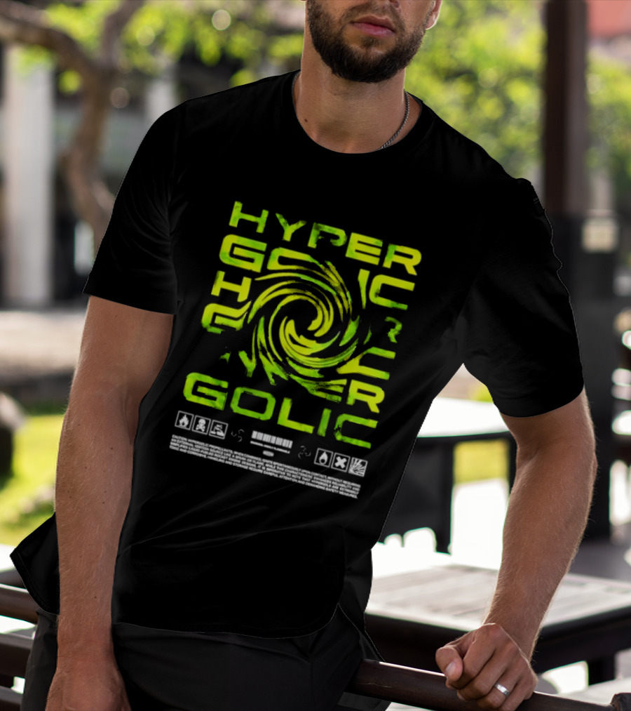 HYPERGOLIC SAFETY WARNING SYMBOLS SWIRL TEXT T-Shirt