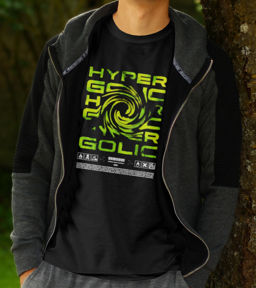 HYPERGOLIC SAFETY WARNING SYMBOLS SWIRL TEXT T-Shirt