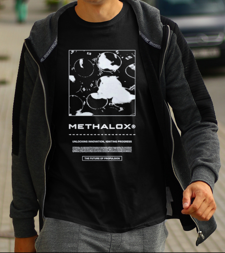 Methalox The Future Of Propulsion Unlocking Innovation, Igniting Progress T-Shirt