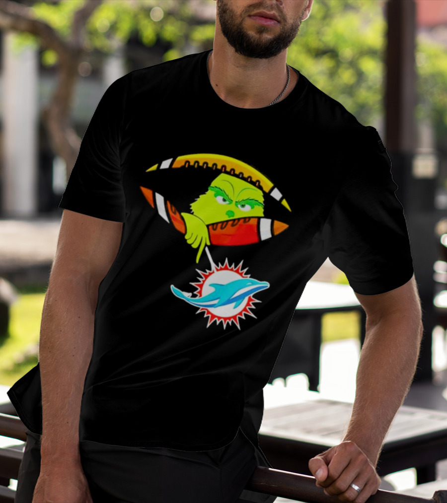 Miami Dolphins Grinch Football Fan Zipper T-Shirt