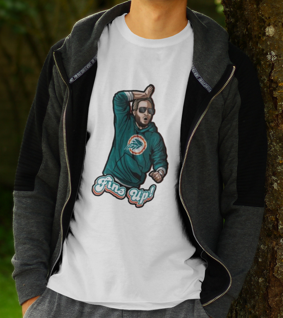 Mike McDaniel Fins Up Miami Dolphins Coach Motivation T-Shirt