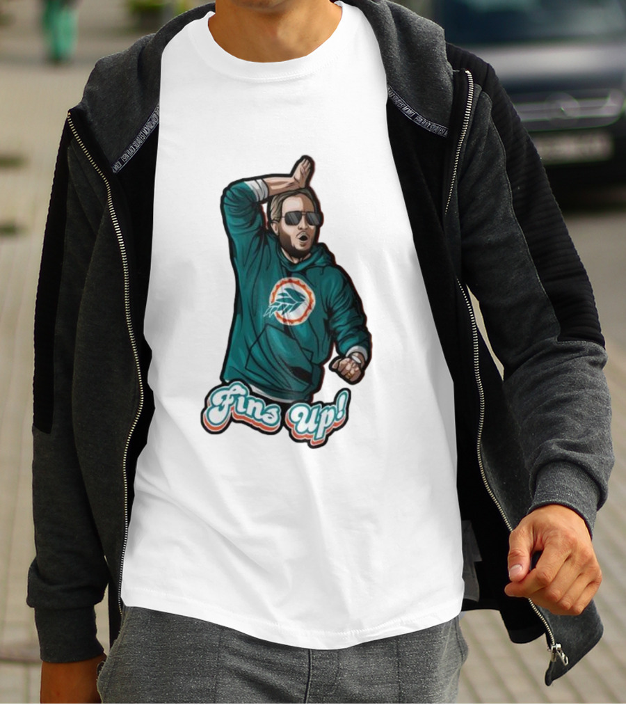 Mike McDaniel Fins Up Miami Dolphins Coach Motivation T-Shirt