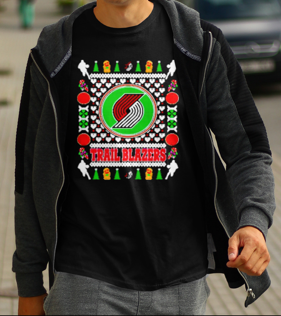 Portland Trail Blazers Merry Christmas NBA Basketball Ugly T-Shirt