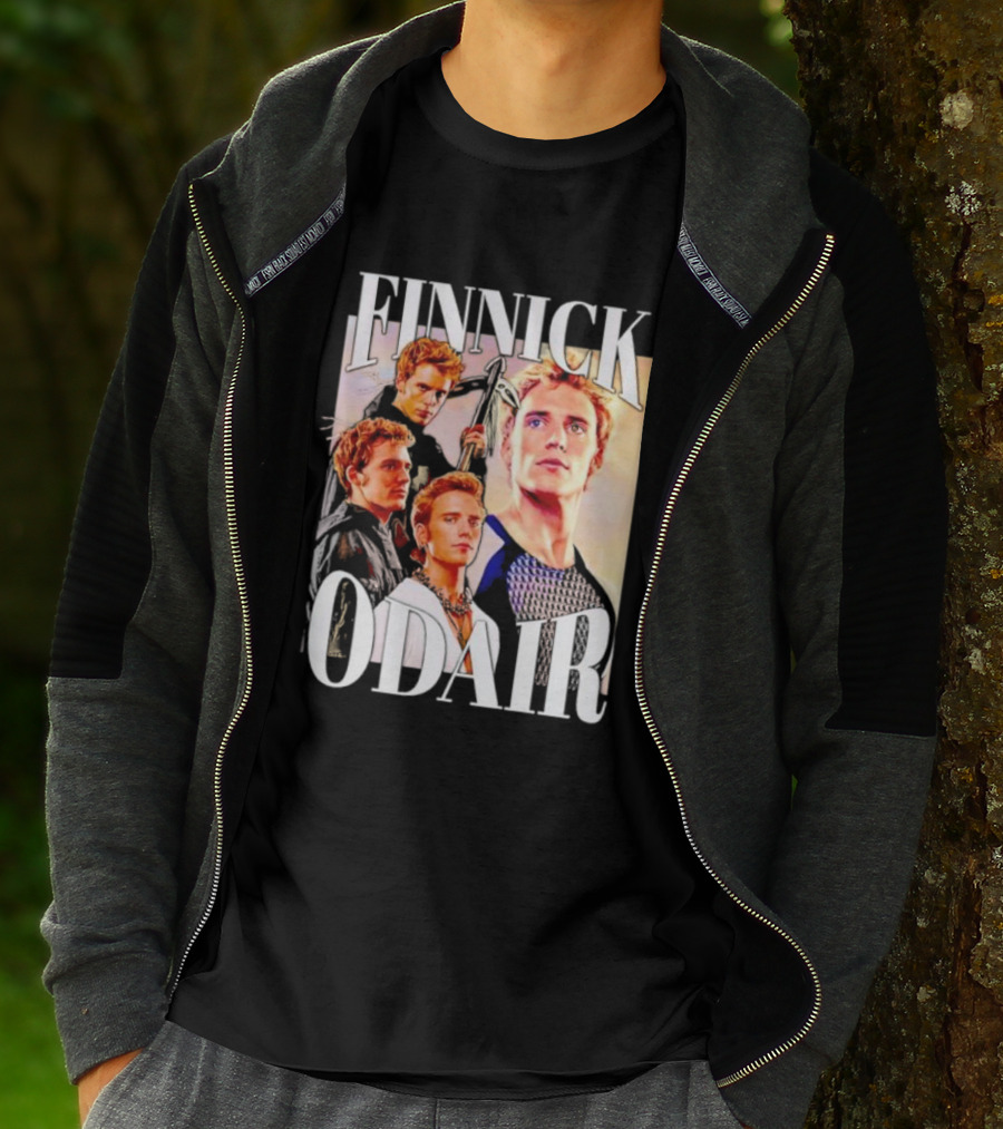 Finnick Odair Character Collage With Weaponry Elements T-Shirt