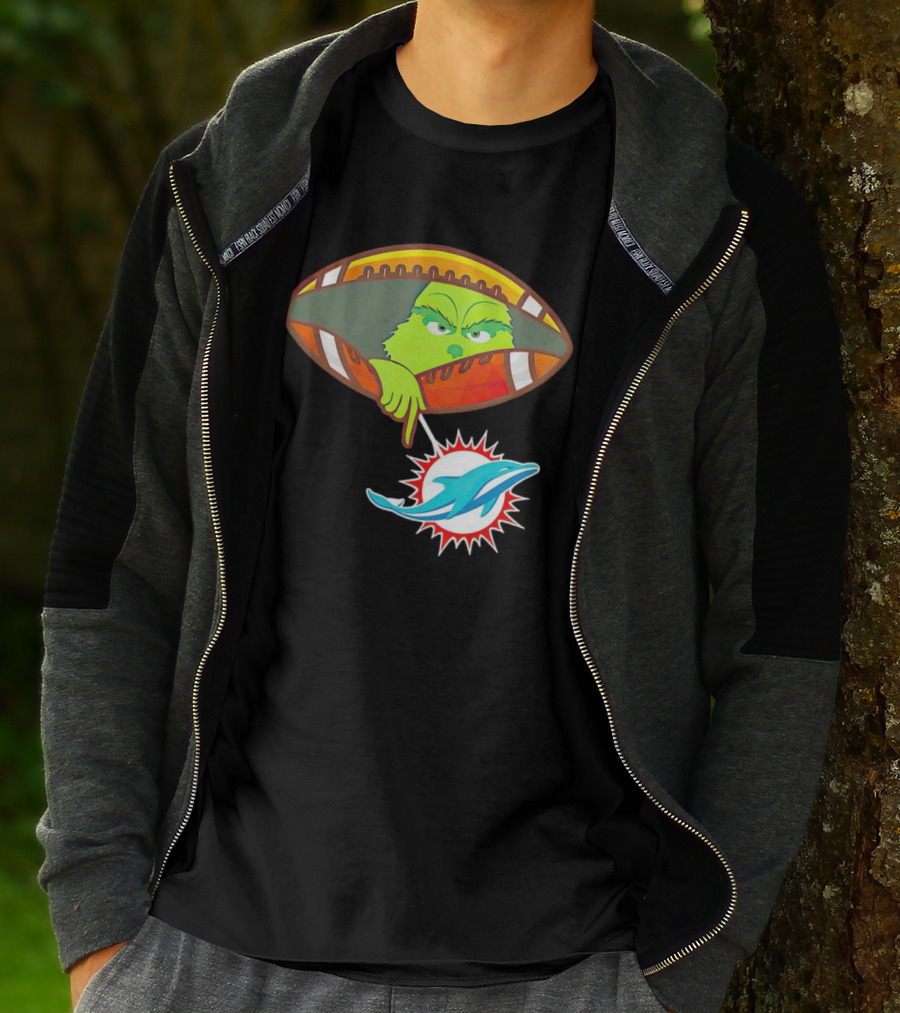 Grinch Ew Miami Dolphins Football T-Shirt