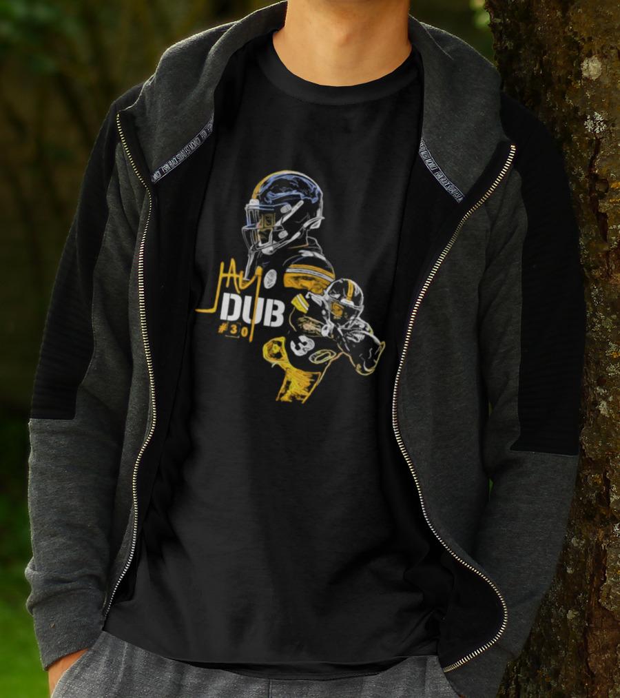 Jaylen Warren Jay Dub #30 Football Highlight Sketch T-Shirt