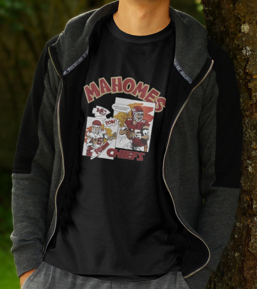 Kansas City Chiefs POW Mahomes Comic Book Whose Kingdom My Kingdom T-Shirt