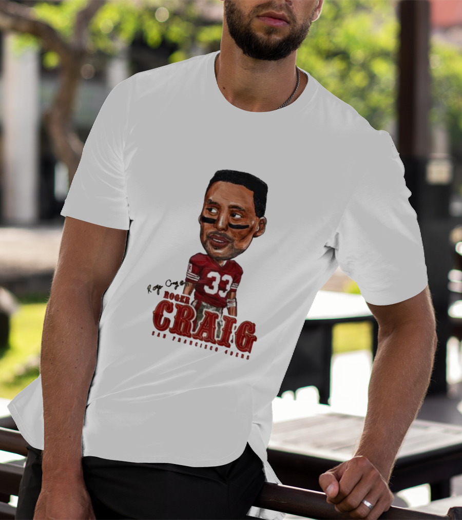 Roger Craig San Francisco 49ers 33 Big Head Character T-Shirt