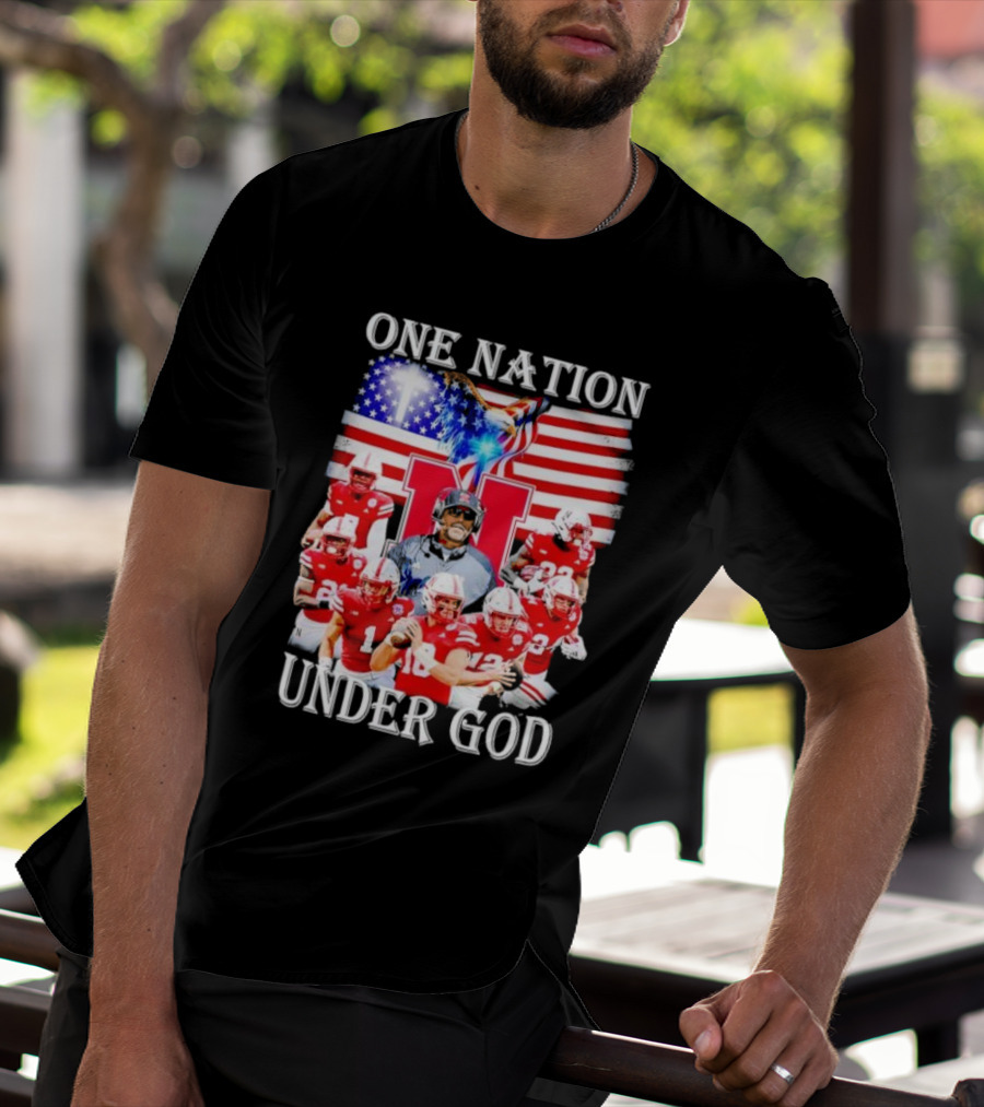USA Flag One Nation Under God NC State Wolfpack Football Team Players T-Shirt