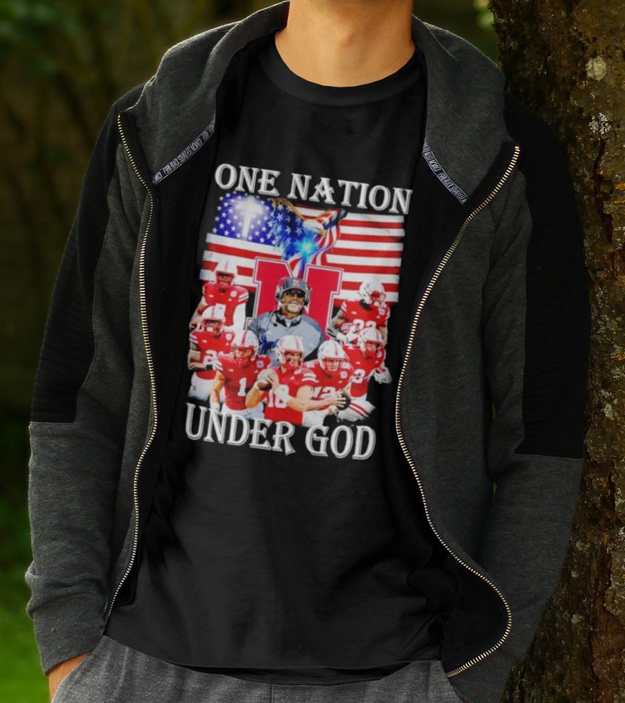 USA Flag One Nation Under God NC State Wolfpack Football Team Players T-Shirt