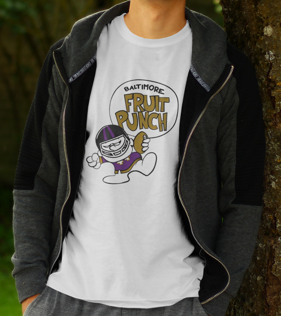 Baltimore Fruit Punch Football Character Purple And Gold T-Shirt