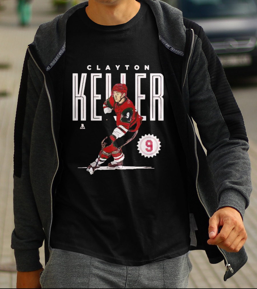 CLAYTON KELLER ARIZONA NUMBER 9 HOCKEY PLAYER T-Shirt