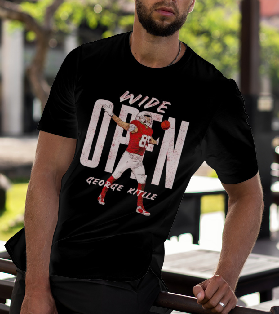 Wide Open George Kittle Football Catch T-Shirt