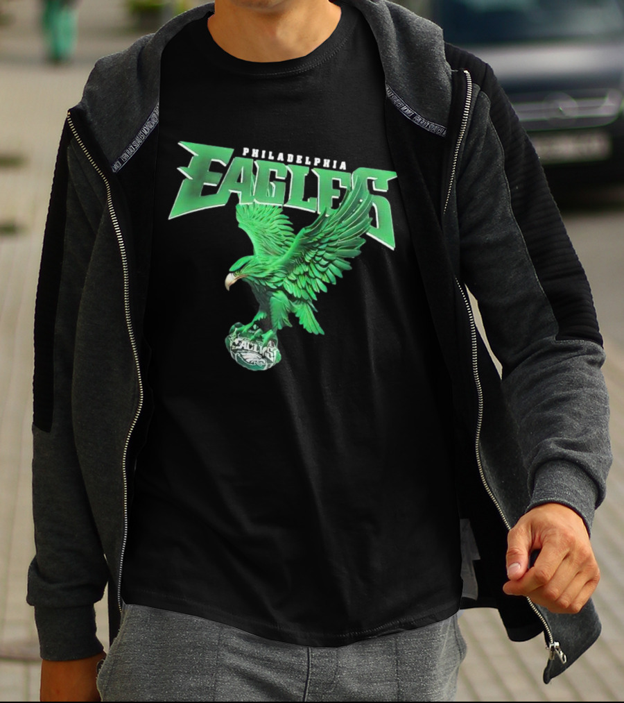 Philadelphia Eagles Green Soaring Eagle T-Shirt