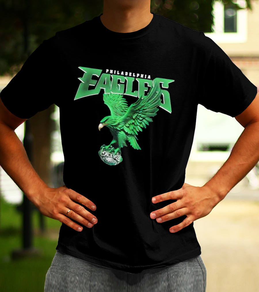 Philadelphia Eagles Green Soaring Eagle T-Shirt