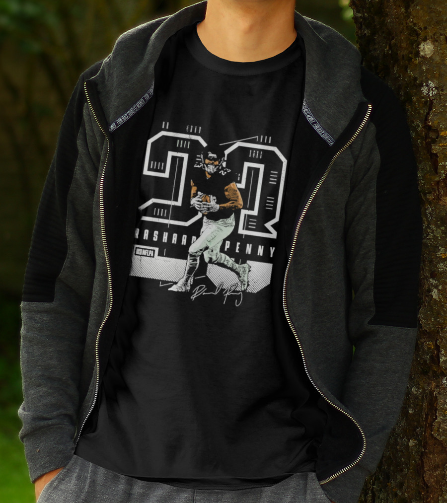 Rashaad Penny 23 NFLPA Philadelphia Football Signature T-Shirt
