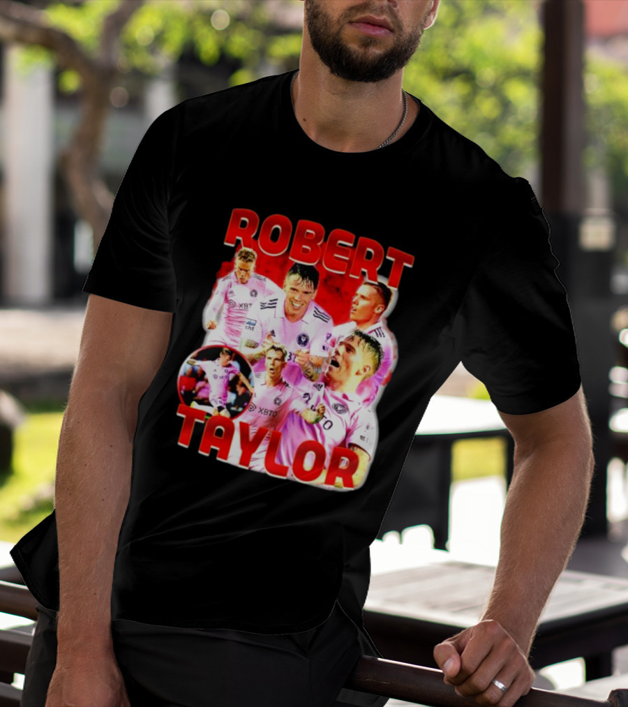 Robert Taylor Inter Miami CF Bootleg Style Collage T-Shirt
