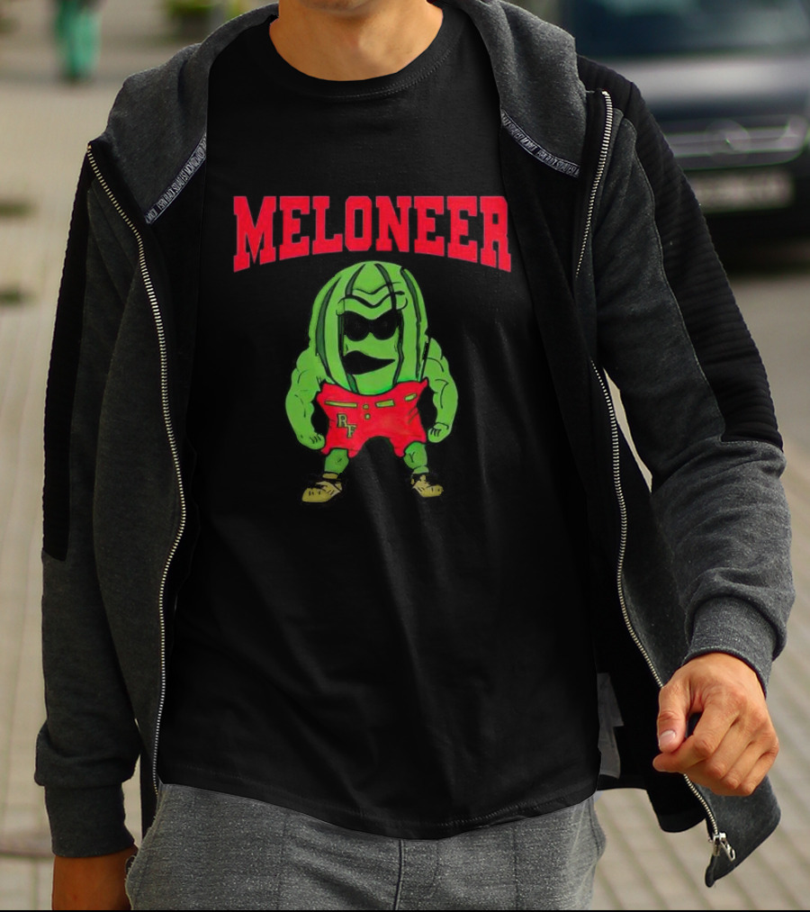 Rocky Ford Meloneer RF Green Character In Red Shorts T-Shirt