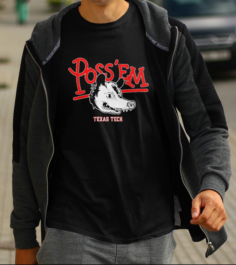 Texas Tech Poss 'Em Rally Possum Football T-Shirt